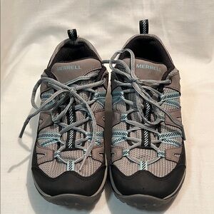 Merrell Gray, Black & Blue Trail Shoes